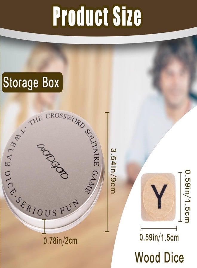 WodGod 2 Set - The Crossword Dice Game Set, Wooden Letter Dice -Dice Game,Word Dice,Travel Game, Fun Multiplayer Word Game for Travel, Camping, and Family Night, with Portable Storage Boxes - Image 2